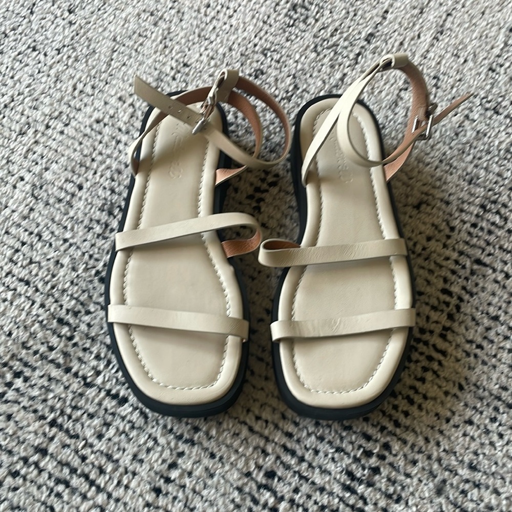 Madewell birdie double strap platform sandal